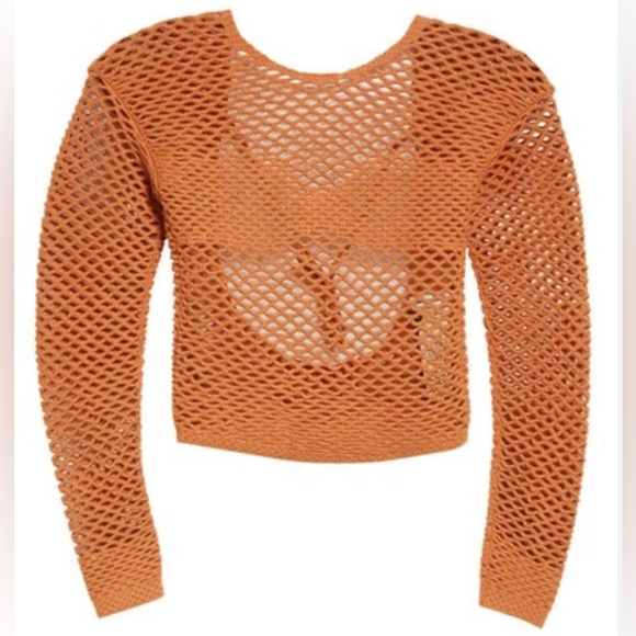 Isa Boulder Color Scan Crochet Crop Top NWT - Picture 3 of 5